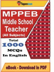EBook of MPPEB Middle School Teacher Exam, PDF Format in English