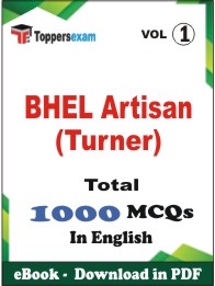 BHEL Artisan (Turner) PDF Book In English - MCQ / Objective Questions(VOL.1)