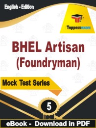 BHEL Artisan (Foundryman) Test PDF Book In English - Practice Set