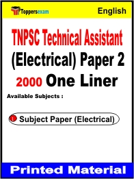 TNPSC Technical Assistant (Electrical) Paper 2 One Liner Book in English