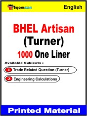 BHEL Artisan (Turner) One Liner Book in English
