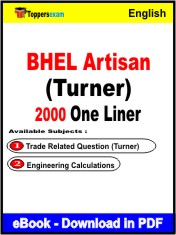 BHEL Artisan (Turner) One Liner Book PDF in English