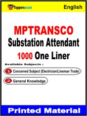 MPTRANSCO Substation Attendant One Liner Book in English