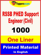 RSSB PHED Support Engineer (Civil) One Liner Book in English