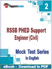 RSSB PHED Support Engineer (Civil) PDF Book In English - Question Paper