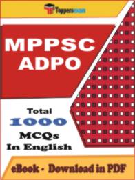 MPPSC ADPO PDF Book In English - MCQ / Objective Questions