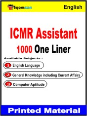 ICMR Assistant One Liner Book in English