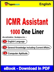ICMR Assistant One Liner Book PDF in English
