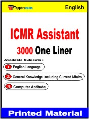 ICMR Assistant One Liner Book in English
