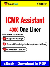 ICMR Assistant One Liner Book PDF in English