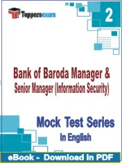 Bank of Baroda Manager & Senior Manager (Information Security) PDF Book In English - Question Paper