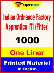 Indian Ordnance Factory Apprentice ITI (Fitter) One Liner Book in English