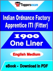 Indian Ordnance Factory Apprentice ITI (Fitter) One Liner Book PDF in English