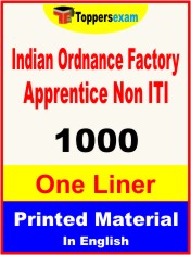 Indian Ordnance Factory Apprentice Non ITI One Liner Book in English
