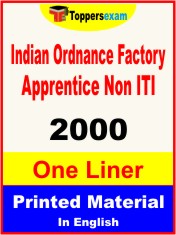 Indian Ordnance Factory Apprentice Non ITI One Liner Book in English