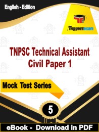 TNPSC Technical Assistant Civil Paper 1 Test PDF Book In English - Practice Set