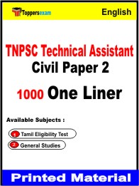 TNPSC Technical Assistant Civil Paper 2 One Liner Book in English