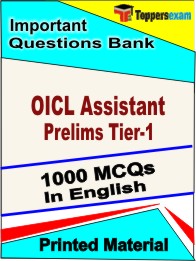 OICL Assistant Prelims Tier-1 Book in English - Objective MCQ
