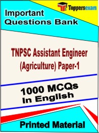 TNPSC Assistant Engineer (Agriculture) Paper-1 Book in English - Objective MCQ
