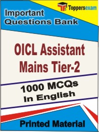 OICL Assistant Mains Tier-2 Book in English - Objective MCQ