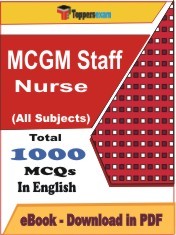EBook of MCGM Staff Nurse Exam, PDF Format in Hindi