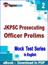 JKPSC Prosecuting Officer Prelims Test PDF Book In English - Question Paper