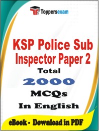 KSP Police Sub Inspector (Paper - 2) PDF Book in English - MCQ / Objective Questions