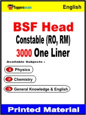 BSF Head Constable (RO, RM) One Liner Book in English