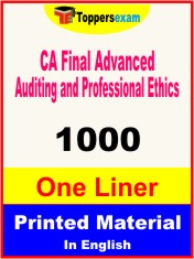 CA Final Advanced Auditing and Professional Ethics One Liner Book in English