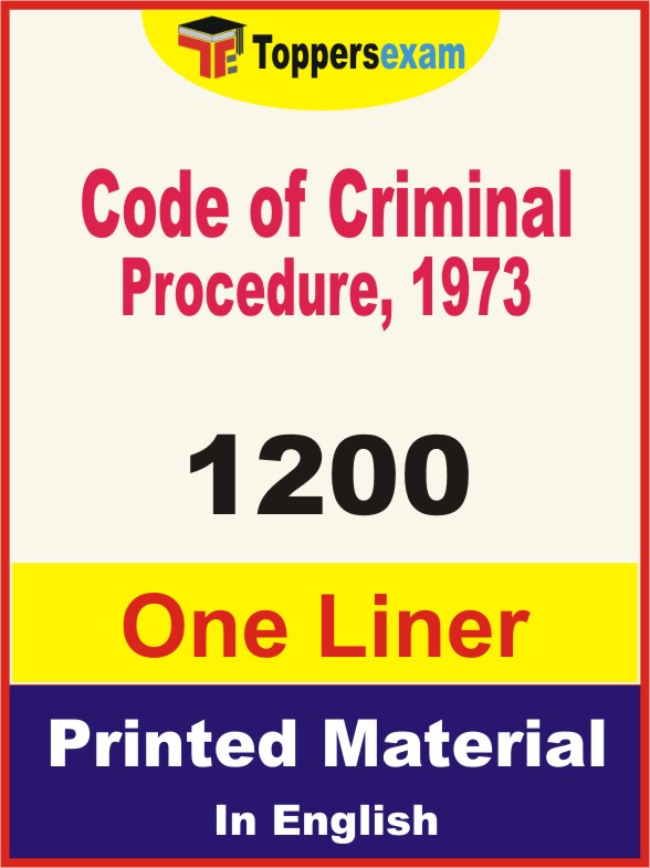 Code of Criminal Procedure, 1973 One Liner Book in English