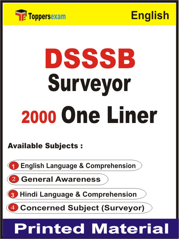 DSSSB Surveyor One Liner Book in English
