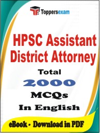 HPSC Assistant District Attorney PDF Book In English - MCQ / Objective Questions
