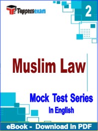 Muslim Law Test PDF Book In English - Question Paper