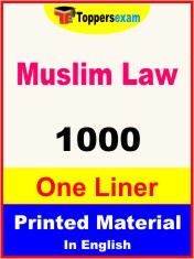 Muslim Law One Liner Book in English
