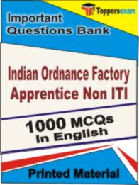 Indian Ordnance Factory Apprentice ( Non ITI )  Book in English - Objective MCQ
