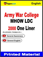 Army War College MHOW LDC One Liner Book in English