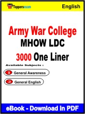Army War College MHOW LDC One Liner Book PDF in English