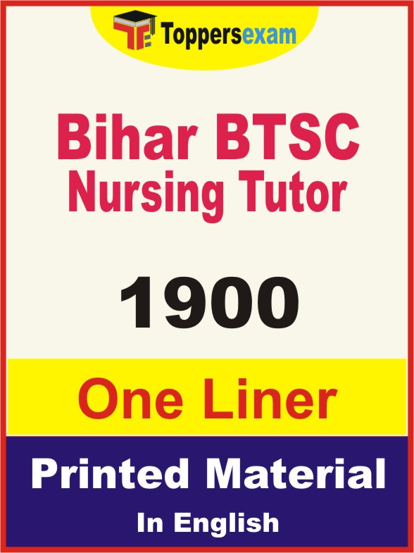 Bihar BTSC Nursing Tutor One Liner Book in English