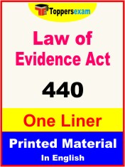 Law of Evidence Act One Liner Book in English
