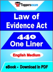Law of Evidence Act One Liner Book PDF in English
