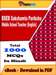 BSEB Sakshamta Pariksha Middle School Teacher (English) PDF Book in Hindi - MCQ / Objective Questions