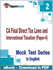 CA Final Direct Tax Laws and International Taxation (Paper-4) PDF Book In English - Question Paper