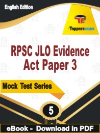 RPSC JLO Evidence Act Exam Paper 3 PDF Book In English - Practice Set