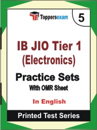 IB JIO Tier 1 (Electronics) Book in English - Mock Test / Practice Set