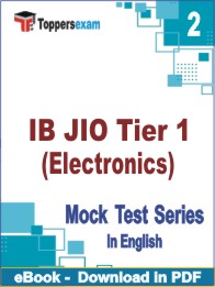 IB JIO Tier 1 (Electronics) PDF Book In English - Question Paper