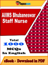 AIIMS Bhubaneswar Staff Nurse PDF Book In English - MCQ / Objective Questions
