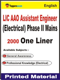 LIC AAO Assistant Engineer (Electrical) Phase 2 Mains One Liner Book in English