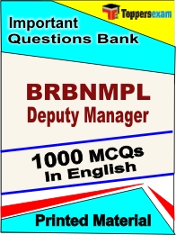 BRBNMPL Deputy Manager Book in English - Objective MCQ