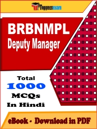 BRBNMPL Deputy Manager Exam PDF Book In Hindi - MCQ / Objective Questions