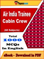 EBook of Air India Trainee Cabin Crew Exam (Objective Questions /MCQ) PDF in English